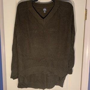 NEW YORK AND COMPANY SOHO OLIVE GREEN JEAN SWEATER SIZE M